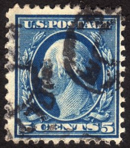 1917, US 5c, Washington, Used, Sc 504