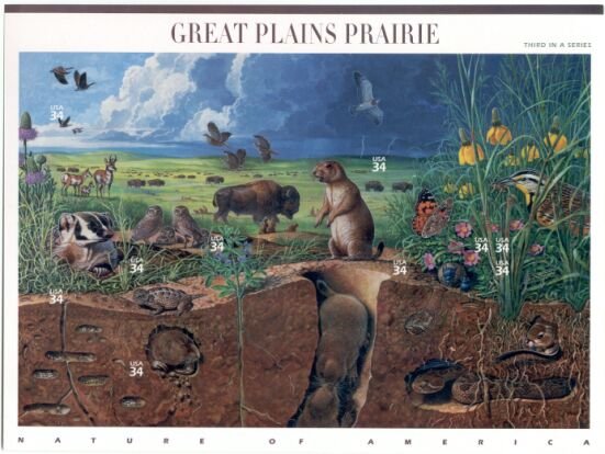 US Stamp #3506a-j MNH - Great Plains Prairie Sheet of 10 Third in a Series