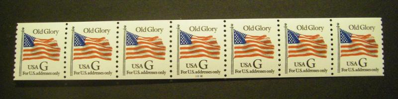 Scott 2889, 32 cent G Flag, PNC7 #2222, MNH Coil BEAUTY