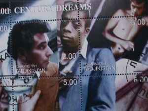 TAJIKISTAN STAMP- TWENTY CENTURY DREAMS-MOVIE STARS- CTO LARGE STAMPS SHEET