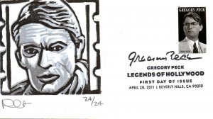 #4526 Gregory Peck Curtis FDC