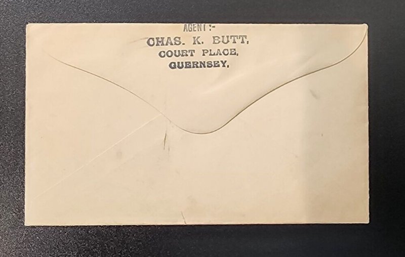 1940 Guernsey Occupied Channel Islands England Cover Bi Sect Stamp