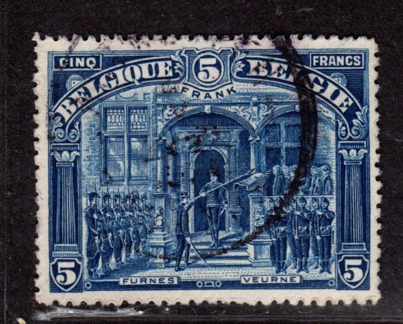 $Belgium Sc#121 used, LH, VF, Cv. $125