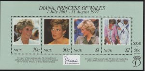 NIUE  706 MNH SOUVENIR SHEET  DIANA