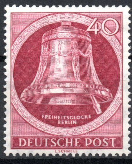 [AC] Germany Berlin 1951-1952 #9N79 VF Mint *Hinged/Unused* Bell Re-Engraved