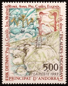 Andorra (French) #432  MNH - Art Sculpture (1993)