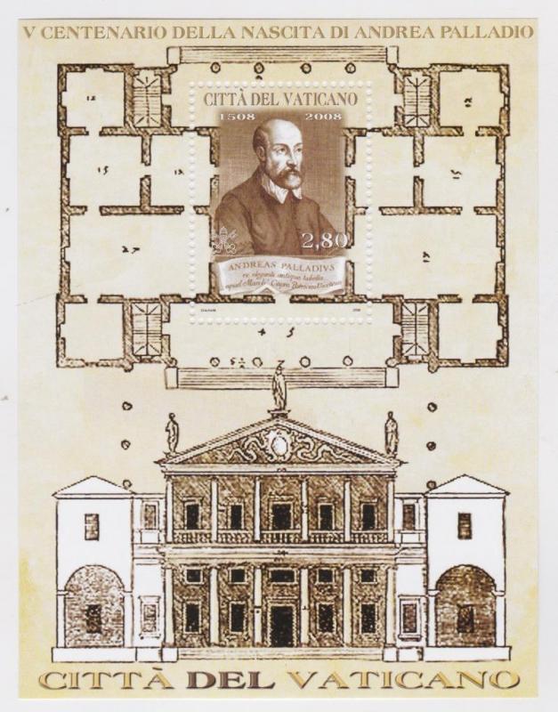 VATICAN 2008 Palladio Sheetlet MNH / B26220