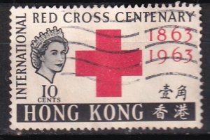 Hong Kong 1963 Sc 219 Red Cross 10c Used