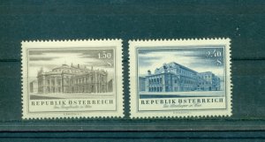 Austria - Sc# 606-7. 1955 Vienna Opera House. MNH $8.75.