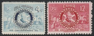 Cuba 1955 Sc 536,C109 set MNH**