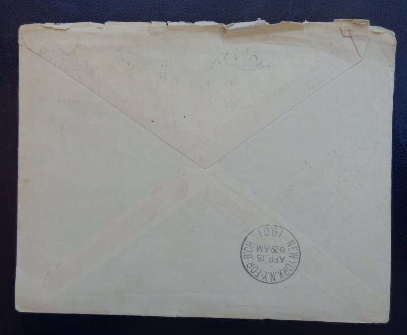 1901 old cover - BOSTON, MASS..- 5c dark blue, Grant  #281 1898