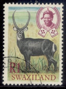 SWAZILAND QEII SG174, 1r Waterbuck, FINE USED.