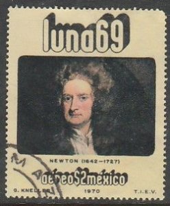 MEXICO C377, Physists and Astronomers - ISAAC NEWTON. Used. VF. (1275)