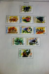 Rwanda Beautiful Mint Stamp Collection 1970-1990 on Pages