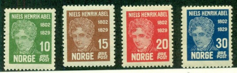 NORWAY #145-8, Mint Never Hinged, Scott $45.00 