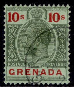 GRENADA GV SG101a, 10s green & red/green-emerald, VERY FINE USED. Cat £200.