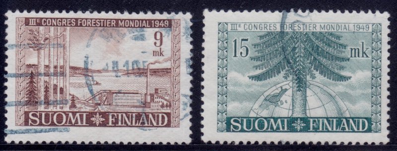 Finland, 1949, International Forrest Congress, sc#281-82, used,++