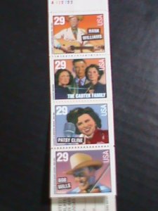 ​UNITED STATES-1993 SC# 2271-4 AMERICAN MUSIC MNH BOOKLET OF 4 STAMP VERY FINE