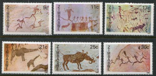 Zimbabwe 446-451, MNH, Rock Paintings x1873