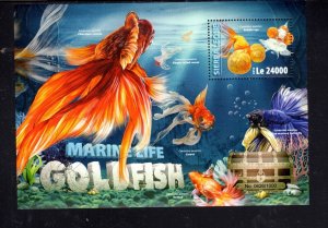 SIERRA LEONE #3698 2016 GOLDFISH MINT VF NH O.G S/S