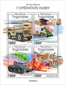 TOGO - 2023 - Operation Husky - Perf 4v Sheet - Mint Never Hinged