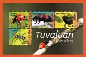 Tuvalu 2012 - Beetles Bugs Insects - Sheet of 4 Stamps - Scott #1228 - MNH