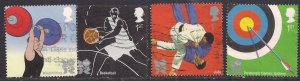 GB 2009 QE2 1st x 4 Olympics & Paralympics used SG 2982-86-89-90 ( G649 )