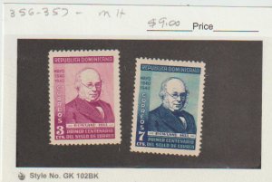 Dominican Republic # 356-357 MVLH Sir Rowland Hill 1940