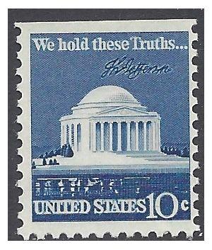 #1510c 10c Jefferson Memorial Booklet Single 1973 Mint NH