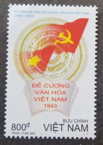 *FREE SHIP Vietnam 60th Anniversary Culture Program 2003 Flag Book (stamp) MNH