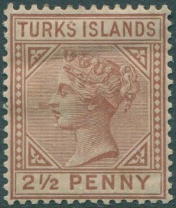 Turks Islands 1881 SG56 2½d brown QV MH