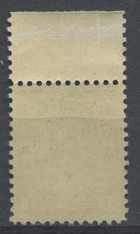 Canada #104ii 1c Dk Yellowish Green 1911-1928 Admiral Issue Coar Mesh - VF-80 NH