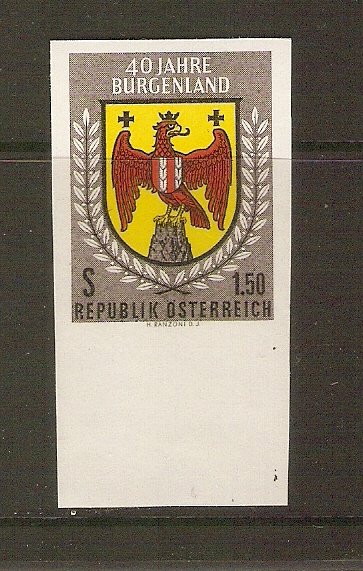 Austria 1961 Burgenland issue, imperf.