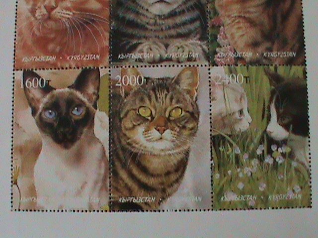 ​KYRGYZSTAN- WORLD FAMOUS BEAUTIFUL LOVELY CATS- MNH-SHEET VF HARD TO FIND