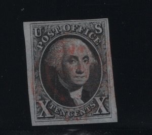 2 VF+ used PSE cert light red cancel with nice color ! see pic !