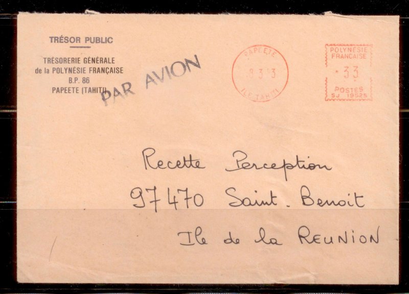 French Polynesia 1983 Used Cover CH2