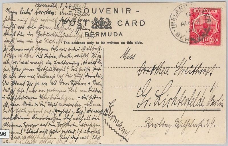 51796   BERMUDA -  POSTAL HISTORY - POSTCARD from IRELAND ISLAND ! Military Golf