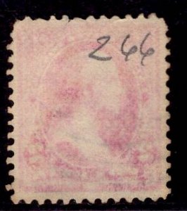 US Stamp #266 2c Carmine Washington USED SCV $5.50. Type II