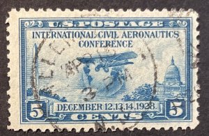 US #650 Used F/VF 5c Intl Civil Aeronautics Conference 1928 [G22.2.2]