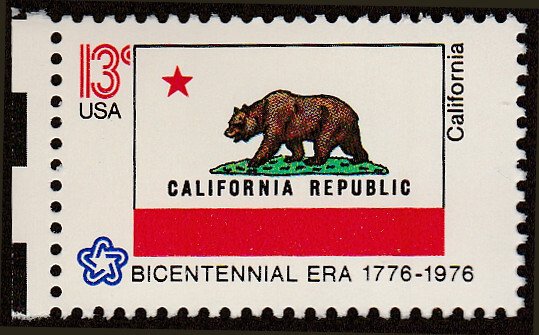 # 1663 MINT NEVER HINGED ( MNH ) STATE FLAG CALIFORNIA