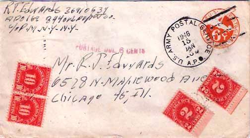 United States A.P.O.'s 6c Monoplane Air Envelope 1946 U.S. Army Postal Servic...