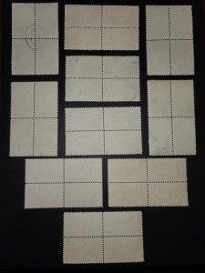 #740-49 Blocks of 4 Complete Set Used