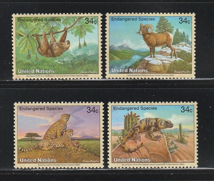 UN New York 818-821 Set MNH Animals