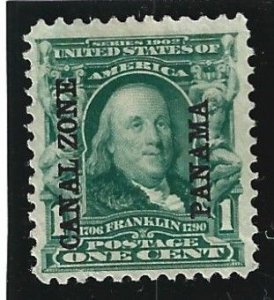 Canal Zone Scott #4 Mint 1c Overprint 2021 CV $35.00