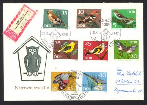 German Democratic Republic Sc# 1453-1460 MNH 1973 5pf-50pf Birds