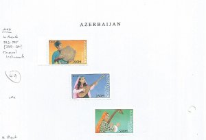 AZERBAIJAN - 1997 - Musical Instruments - Perf 3v Set - Mint Lightly Hinged