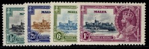 MALTA GV SG210-213, 1935 SILVER JUBILEE set, M MINT. Cat £26.