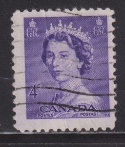 Canada 328 Queen Elizabeth II 4¢ 1953