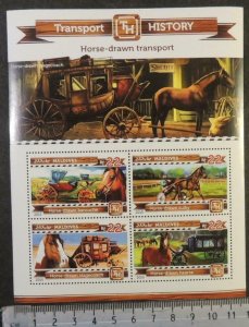 Maldives 2015 transport history horse drawn animals m/sheet mnh