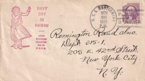 1935, USS Montgomery, DD-121, Navy Day in Hawaii to New York, NY (N7059)